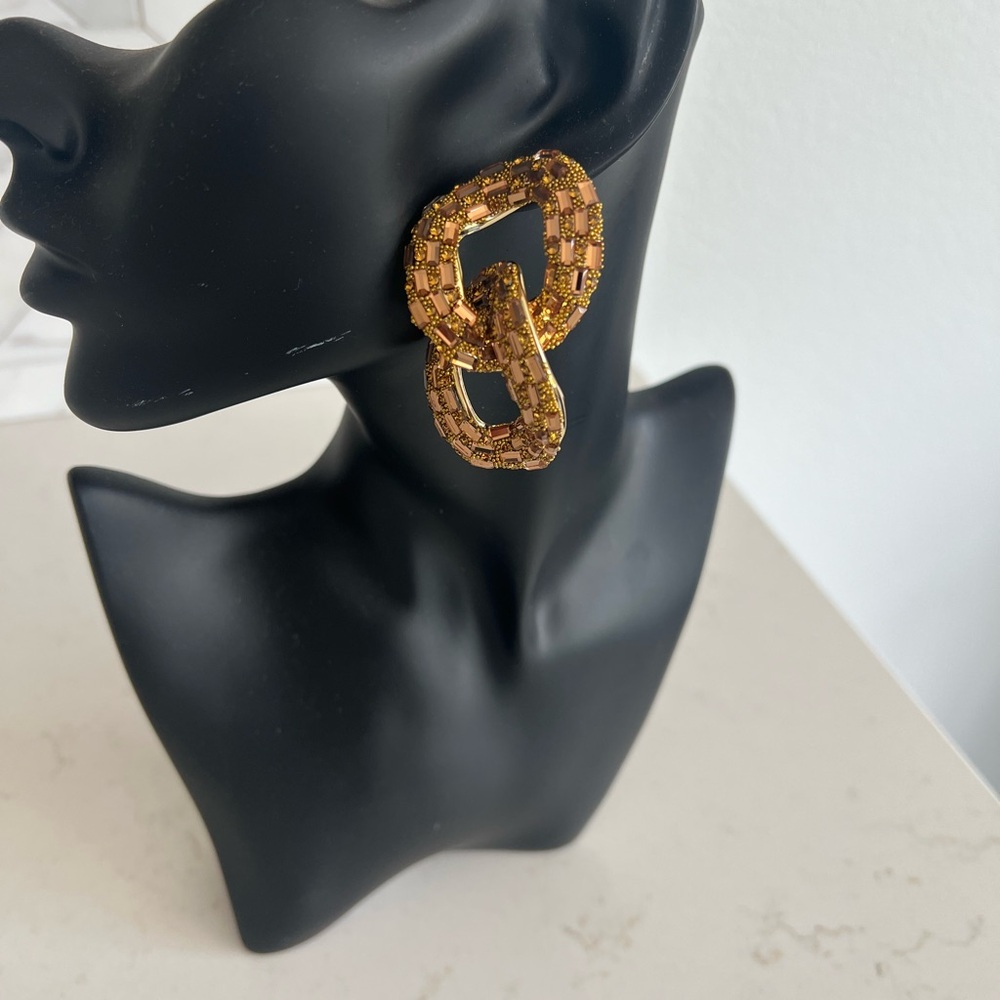 Gold Chain Link Earrings